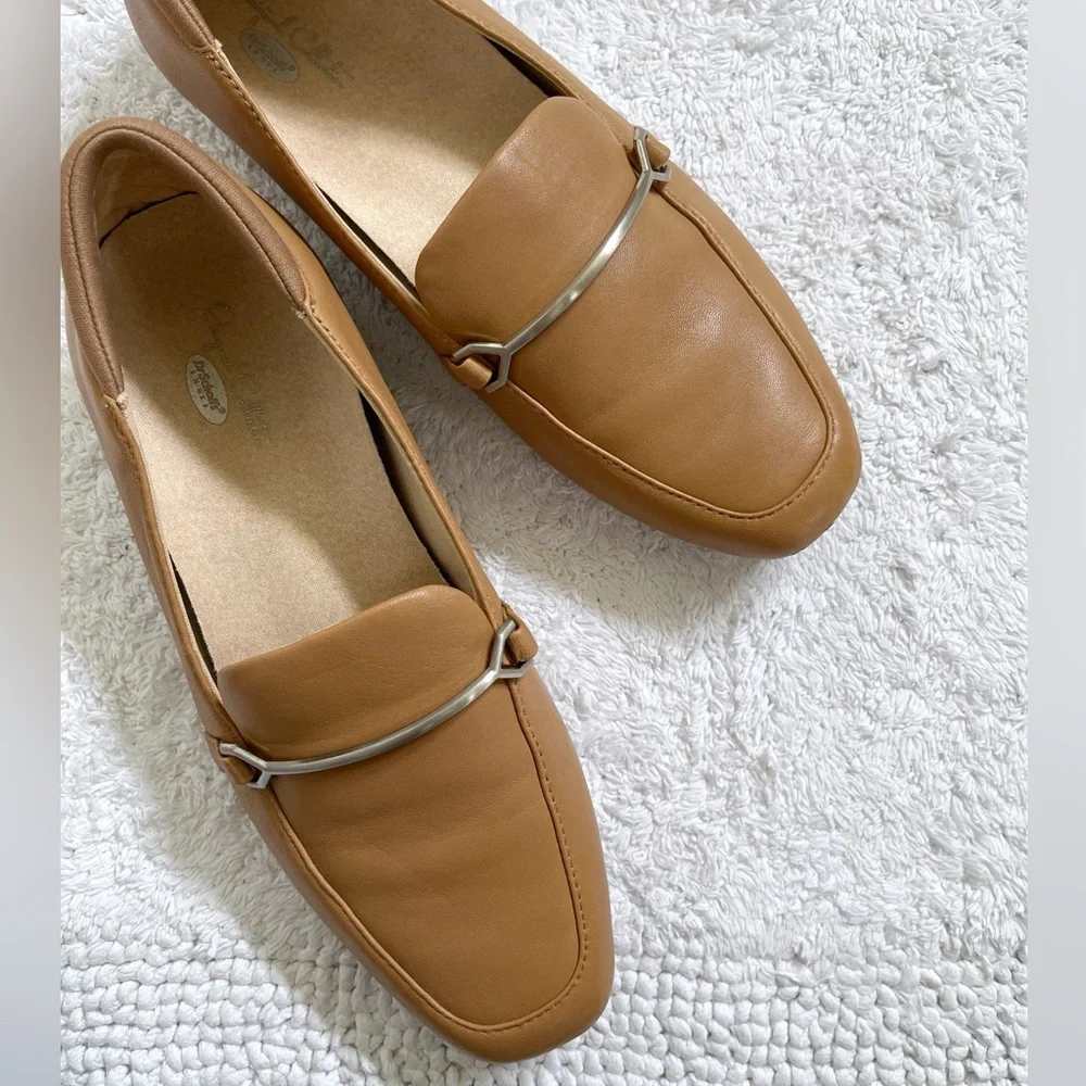 EUC - Dr Scholl’s ‘Mercury’ Leather Horsebit Loafer | Cognac, Size 6